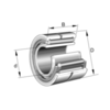 Needle roller bearing with ribs with inner ring NKIS15